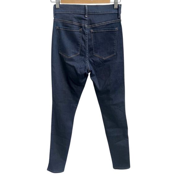 Mott & Bow High Rise Skinny Ridge Jeans Womens Sz 27 Dark Blue Stretchy Comfort - Picture 2 of 4